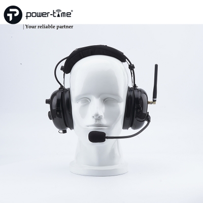 Noise canceling wireless two way communication headset AG-5
