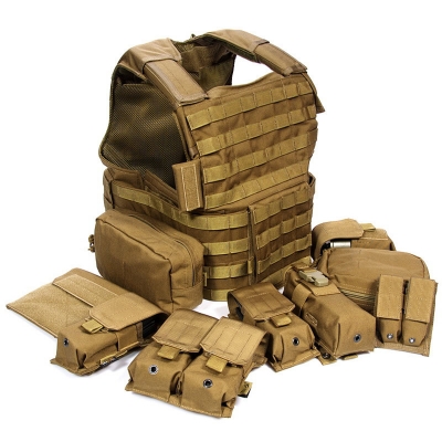 Quick Release Khaki Military Tactical Vest